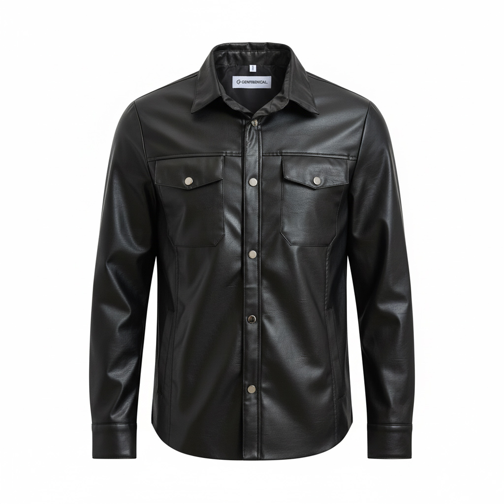 4613-black کاپشن چرم 4613 - Image 1