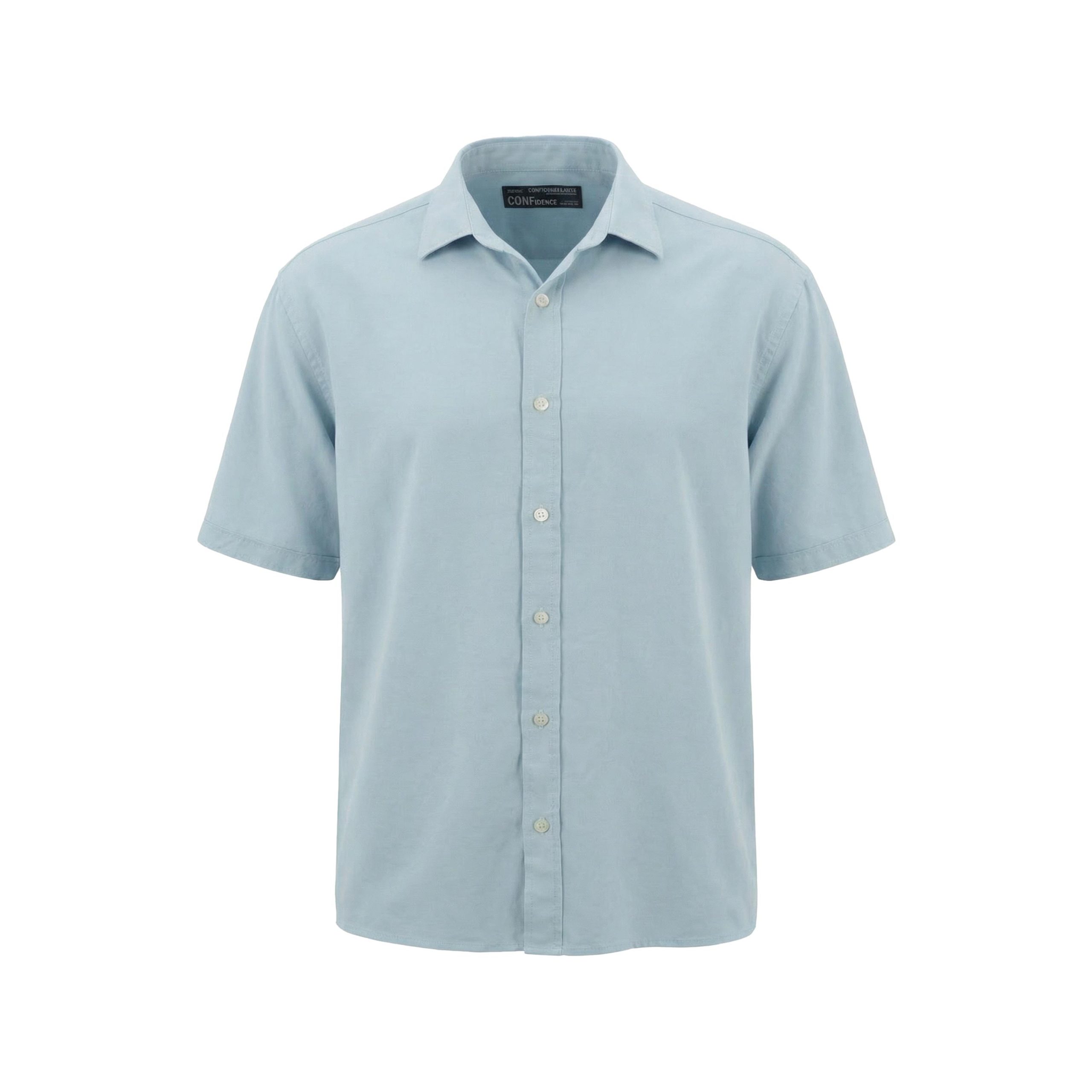 4942-light-blue پیراهن آستین کوتاه لایوسل - Image 1
