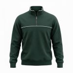 دورس یقه‌دار نیم‌زیپ مغزی‌دوزی