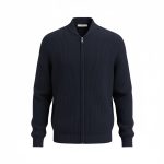 سوییشرت بافت زیپ‌دار راه‎‌راه9174