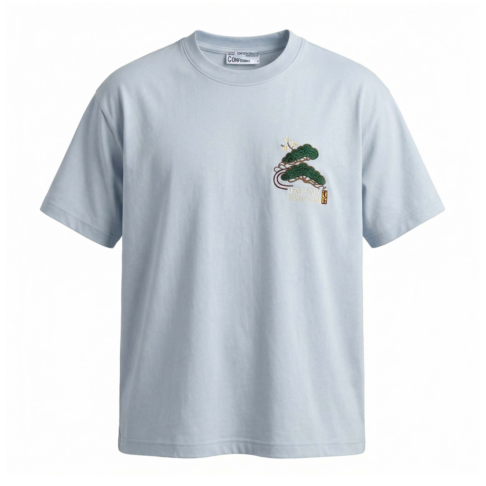 5220-light-blue تیشرت گلدوزی شده - تصویر 1