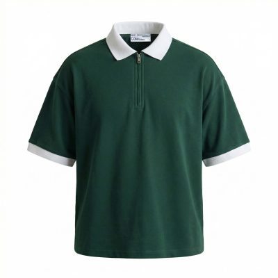 پولوشرت نیم‌زیپ‌ پشت چاپ دار