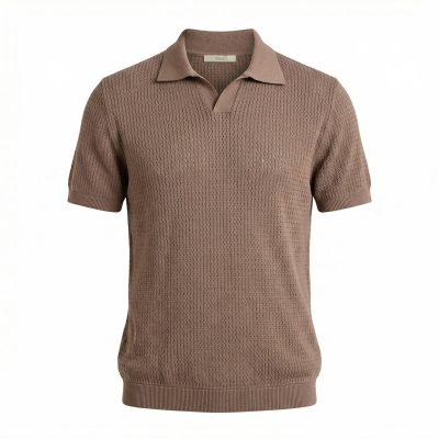 تیشرت یقه دار بافت