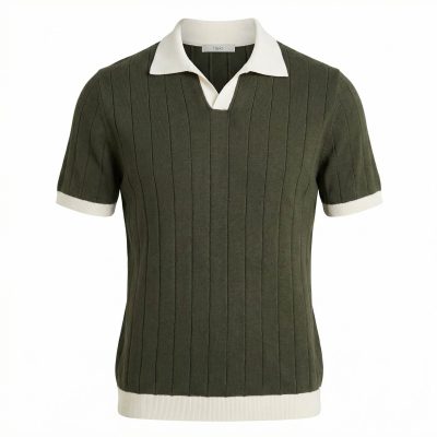 تیشرت یقه دار بافت