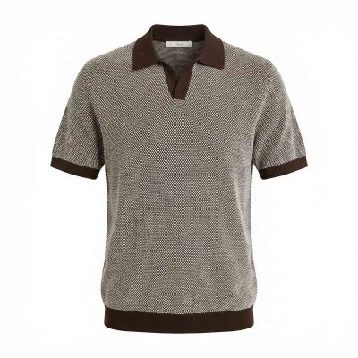 تیشرت یقه دار بافت