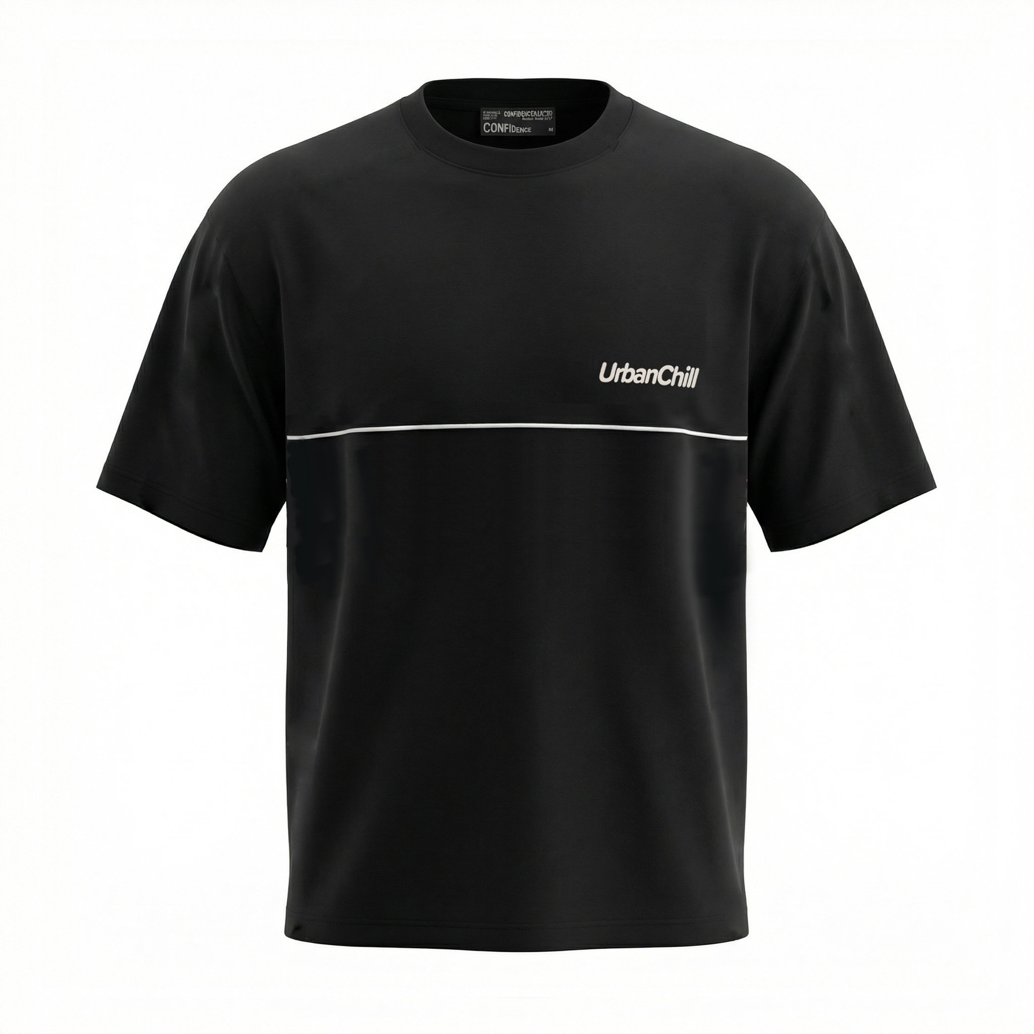 5330-black تیشرت یقه گرد مغزیدوزی شده - Image 1